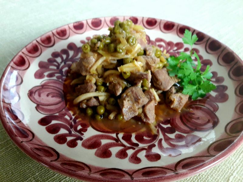 Potrawka z indyka z groszkiem i jabłuszkiem Potrawka z indyka z groszkiem i jabłuszkiem