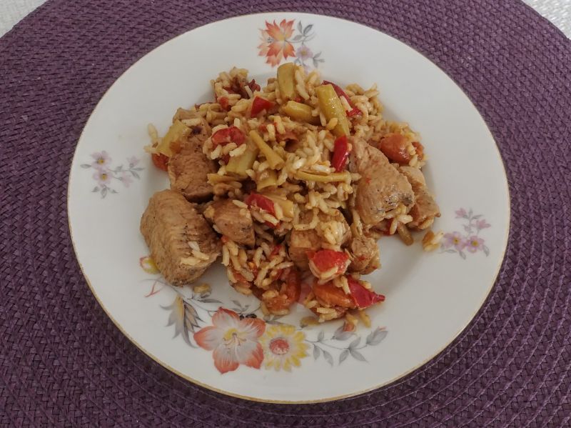 Potrawka z kurczaka z fasolką szparagową