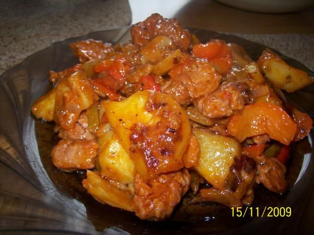 potrawka z mięsem mielonym i ziemniakami