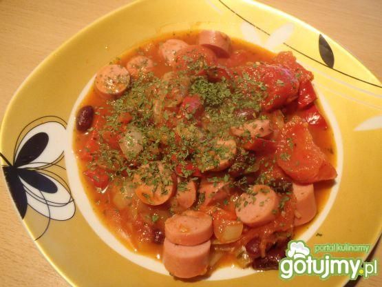 Potrawka z parówek i warzyw Potrawka z parówek i warzyw