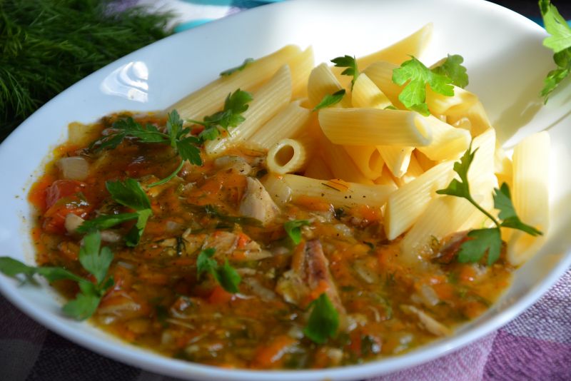 Potrawka z pieczonego kurczaka Potrawka z pieczonego kurczaka