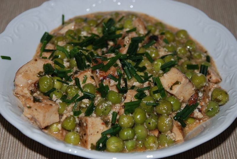 Potrawka z zielonym groszkiem