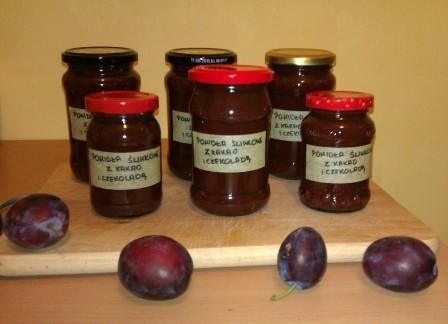 Powidła śliwkowe z kakao i czekoladą 