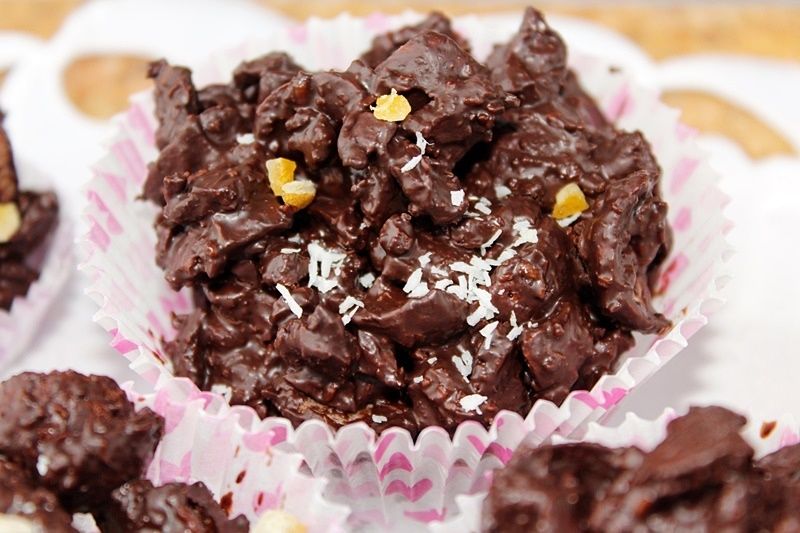 Pralinki czekoladowe z płatków śniadadaniowych