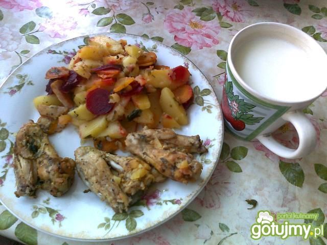 Prażone ze skrzydełkami