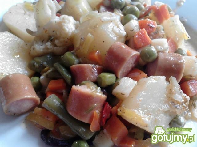 Prosta potrawka z parówkami Prosta potrawka z parówkami