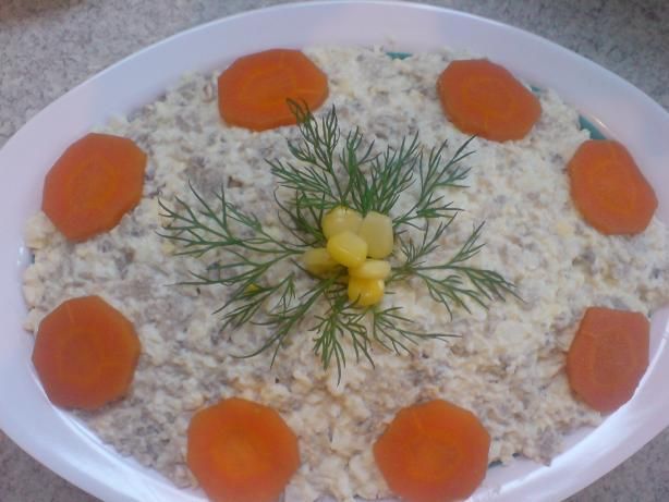 Prosta sałatka z pieczarek. Prosta sałatka z pieczarek.