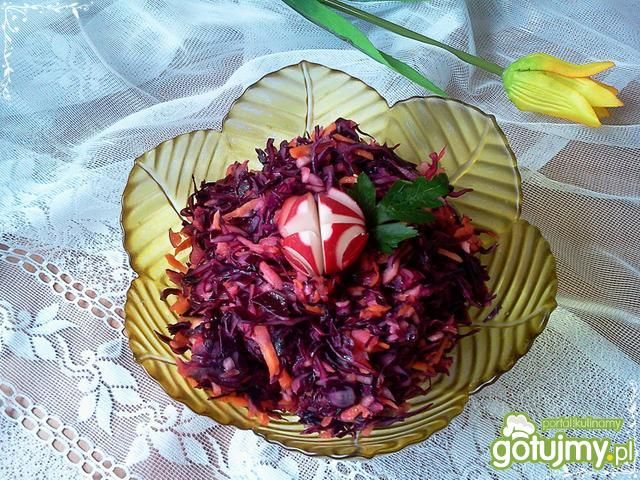 Prosta surówka z surowej czerwonej kap.