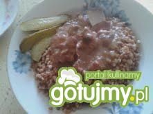 prosta wątróbka z kaszą gryczaną