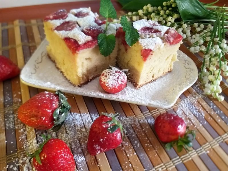 Proste ciasto z owocami