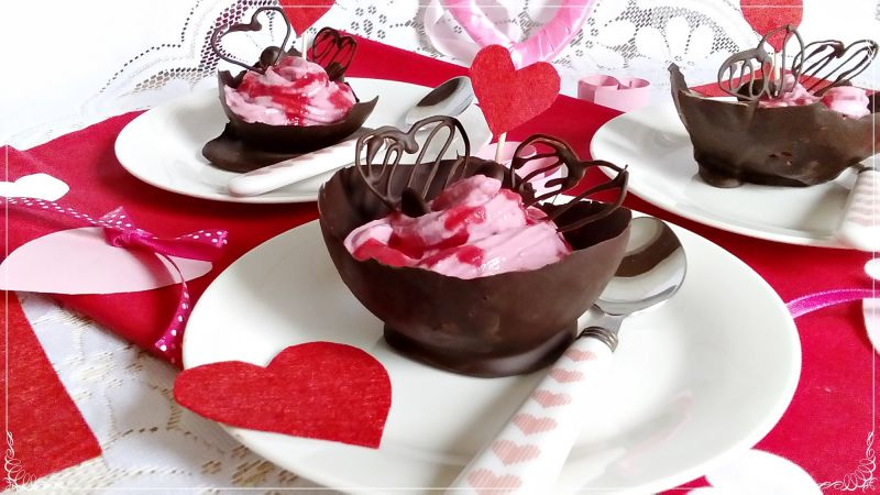 Prosty deser walentynkowy bez tłuszczu  Prosty deser walentynkowy bez tłuszczu