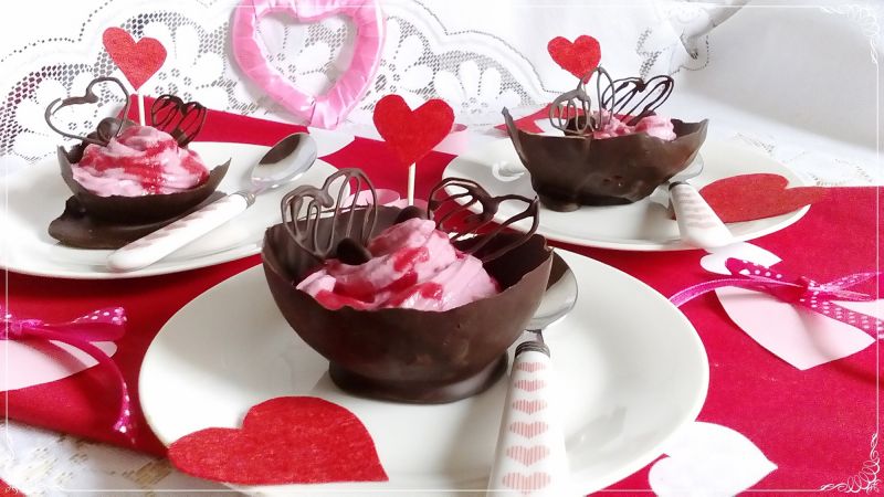Prosty deser walentynkowy bez tłuszczu  Prosty deser walentynkowy bez tłuszczu