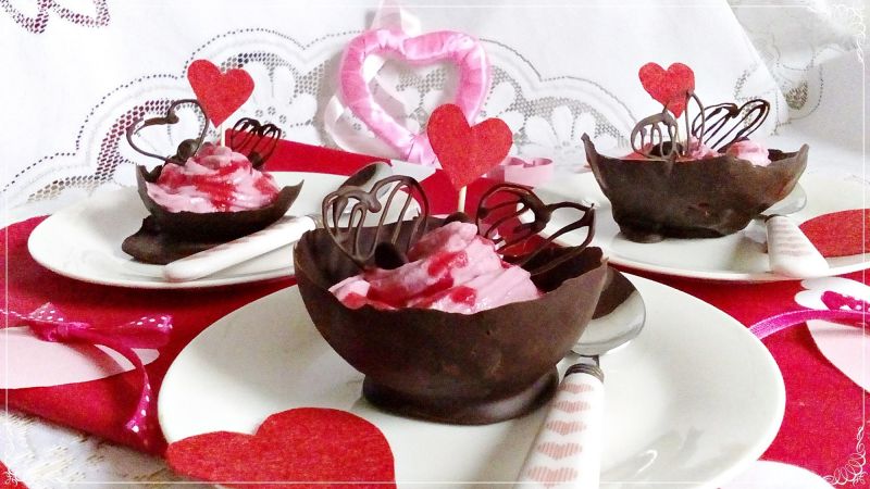 Prosty deser walentynkowy bez tłuszczu  Prosty deser walentynkowy bez tłuszczu