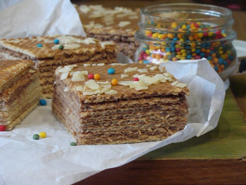 Przekładane wafelki babci  Przekładane wafelki babci