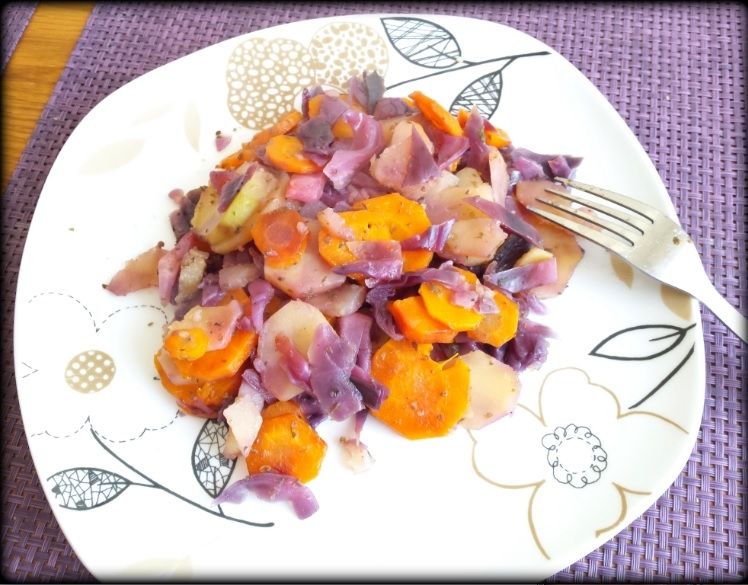 Przyprawione warzywa ugotowane na parze