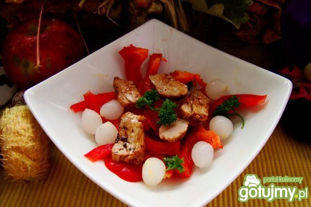 Przystawka paprykowa z polędwicą smażoną