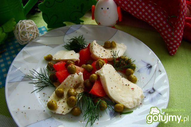 Przystawka z groszku i mozzarelli  Przystawka z groszku i mozzarelli