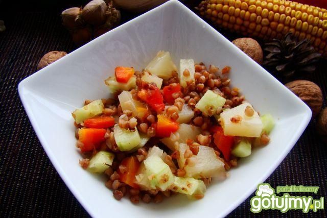 Przystawka z kaszy z sosem chilli  Przystawka z kaszy z sosem chilli