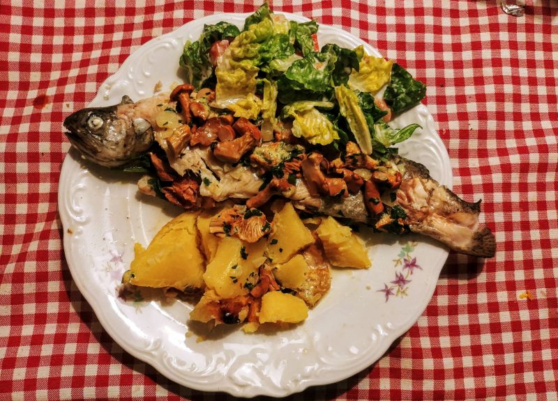 Pstrąg z kurkami  Pstrąg z kurkami