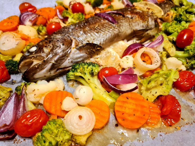 Pstrąg z piekarnika