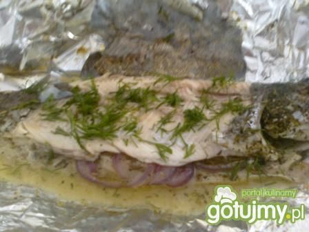 Pstrąg zapiekany.