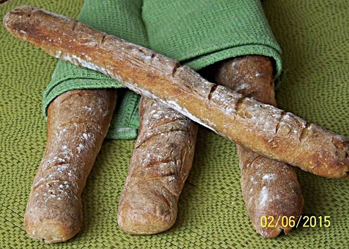 Pszenne bagietki na zakwasie