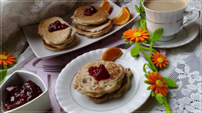 Pszenno-żytnie racuszki bez jajek i tłuszczu