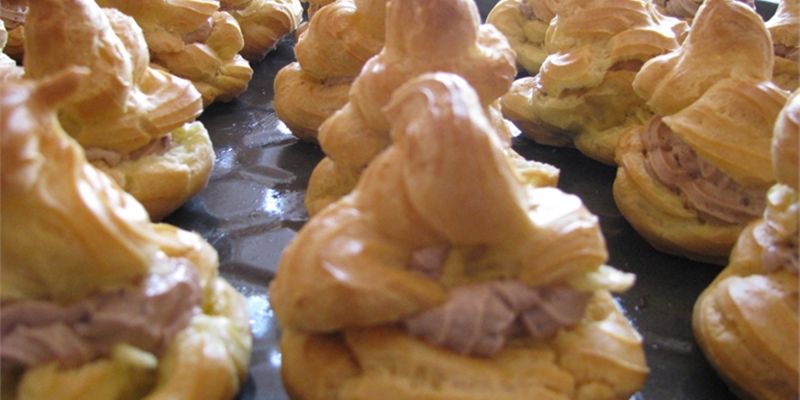 Ptysie z kremem czekoladowym