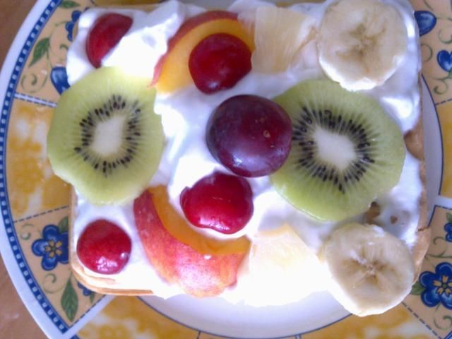 Puchate gofry z domową konfiturą;)