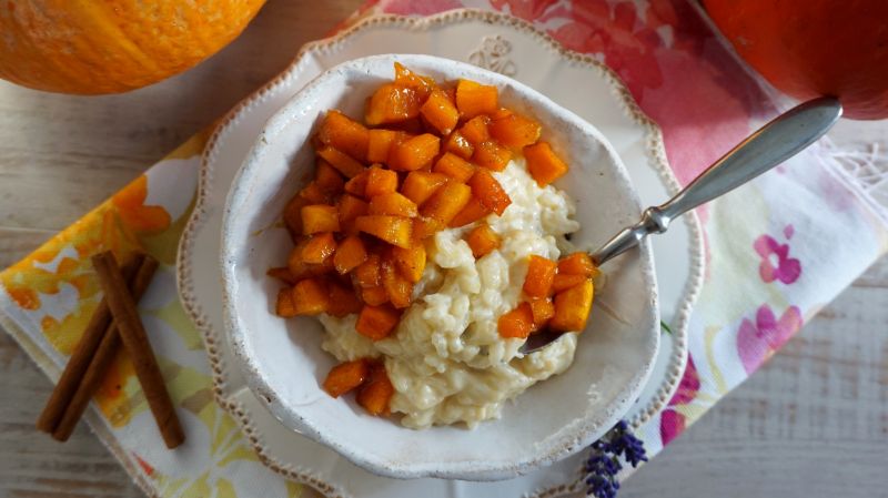 Pudding ryżowy z karmelizowaną dynią