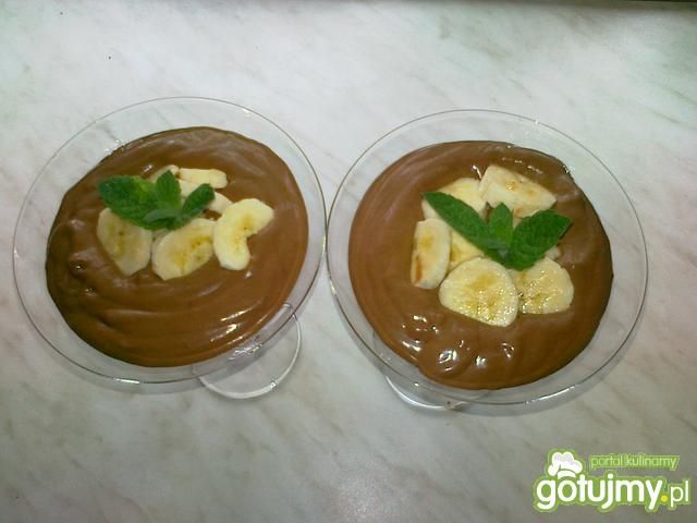 Puding czekoladowy z bananami Puding czekoladowy z bananami