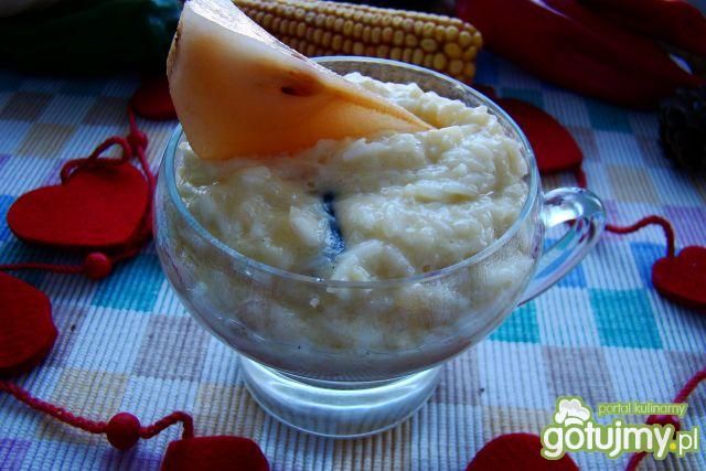 Puding ryżowy z gruszką  Puding ryżowy z gruszką