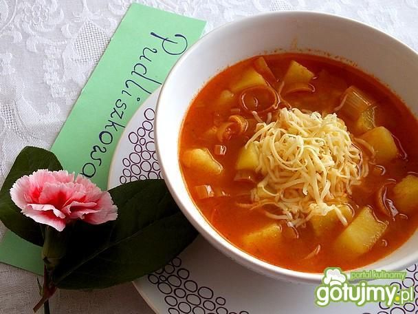 Pudliszkowa z porem i serem Pudliszkowa z porem i serem