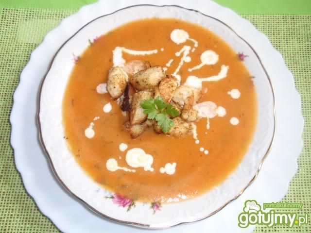 Pudliszkowy krem po mojemu z grzankami