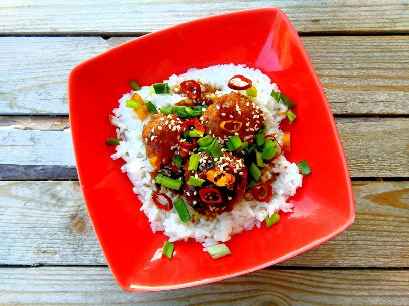 Pulpeciki indycze w sosie teriyaki