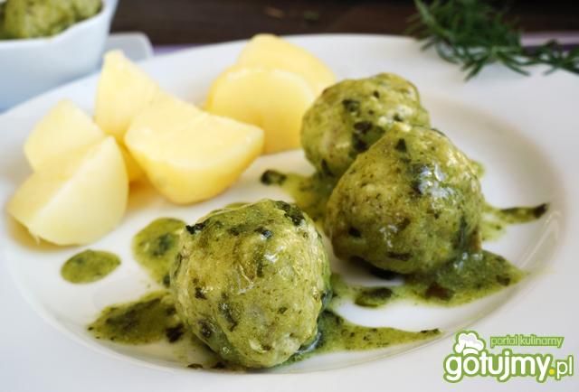 Pulpeciki rybne z zielonym sosem Pulpeciki rybne z zielonym sosem
