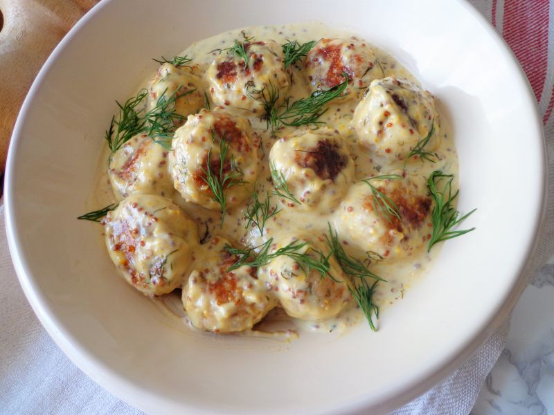 Pulpeciki z kurczaka w sosie musztardowym