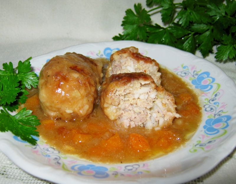 Pulpeciki z ryżem w sosie Pulpeciki z ryżem w sosie