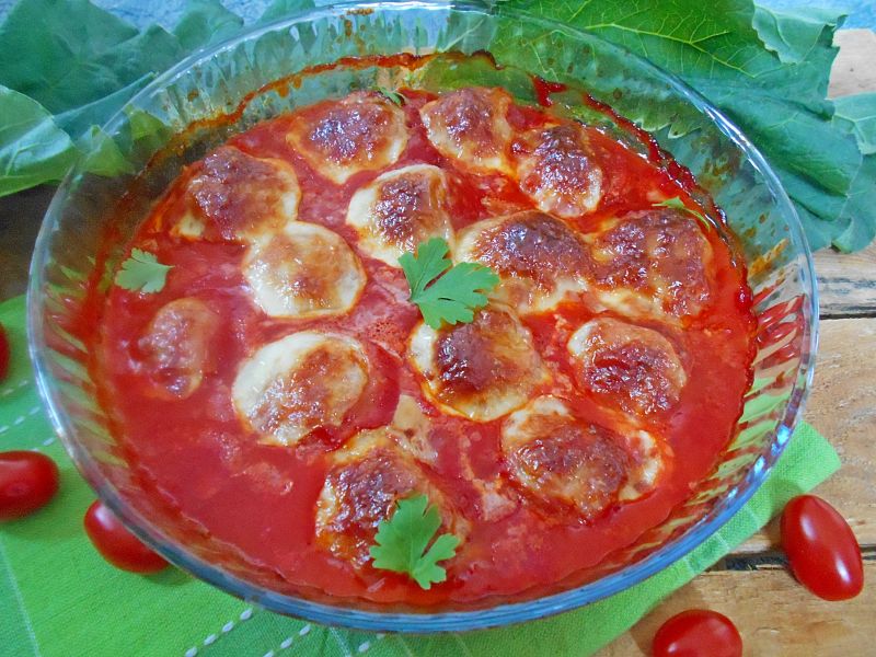 Pulpeciki zapiekane z passatą i mozzarellą Pulpeciki zapiekane z passatą i mozzarellą