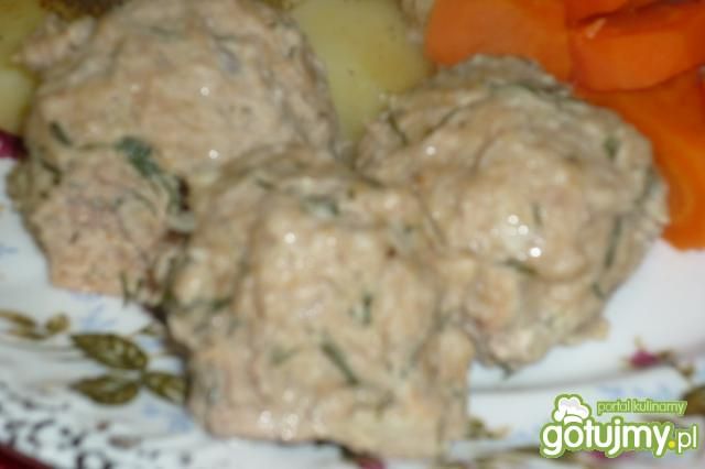 Pulpety parowane z czosnkiem i koprem Pulpety parowane z czosnkiem i koprem