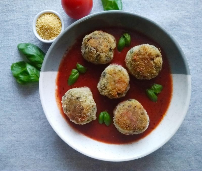 Pulpety z kaszy jaglanej i  szpinaku Pulpety z kaszy jaglanej i  szpinaku