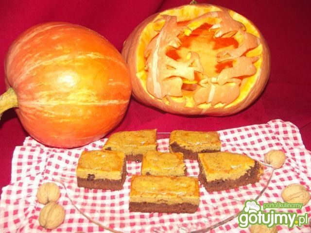 Pumpkin brownie - czekoladowe z dynią
