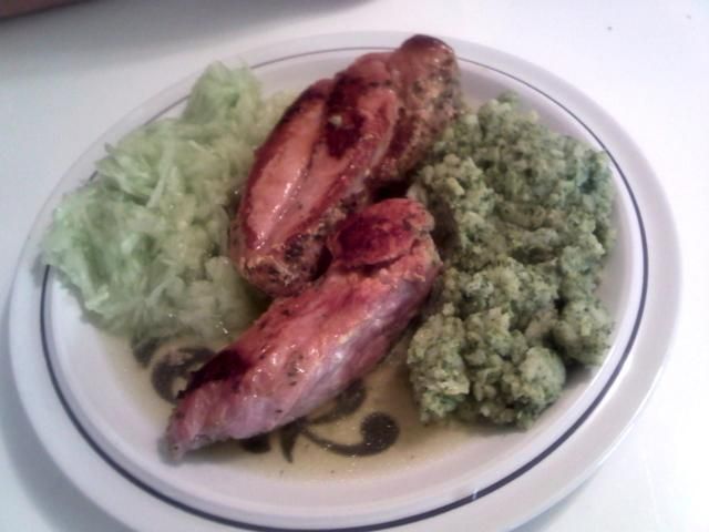 Puree brokułowe z pieczoną szynką Puree brokułowe z pieczoną szynką