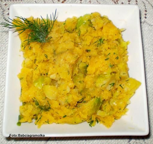 Puree z brukwi z brukselką :