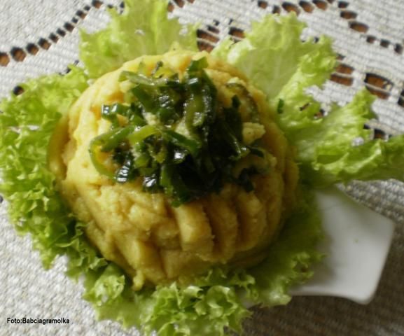 Puree z dynią zasmażane z jajkiem Puree z dynią zasmażane z jajkiem