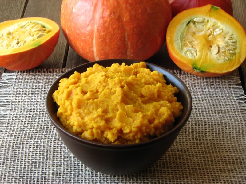 Puree z pieczonej dyni