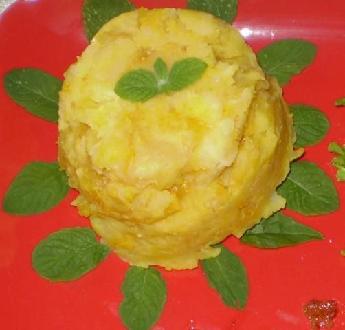 Puree ziemniaczane z brzoskwinią  Puree ziemniaczane z brzoskwinią
