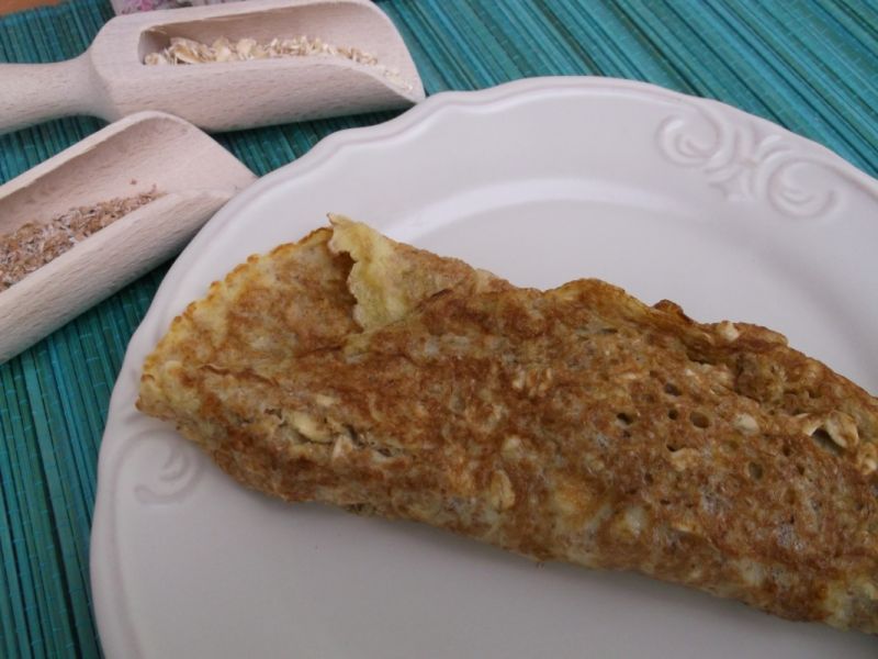 Puszysty omlet owsiany Puszysty omlet owsiany