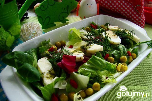 Pyszna zdrowa sałata z goji i mozzarellą