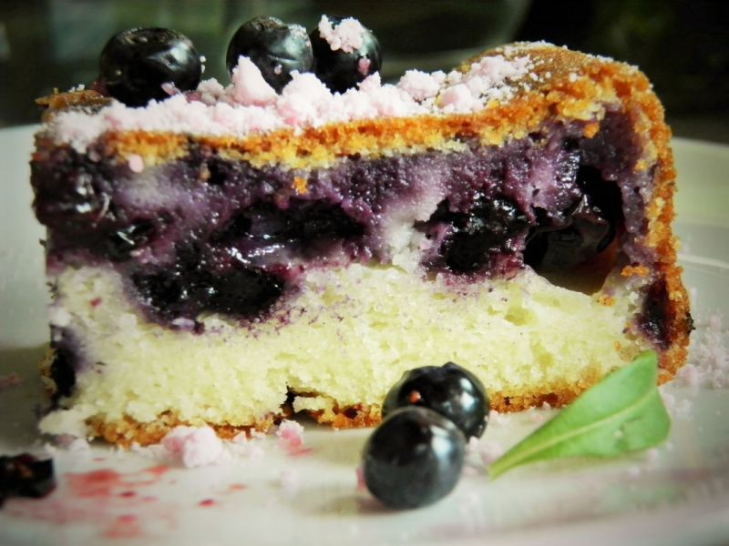 Pyszne ciasto jagodowe - ucierane